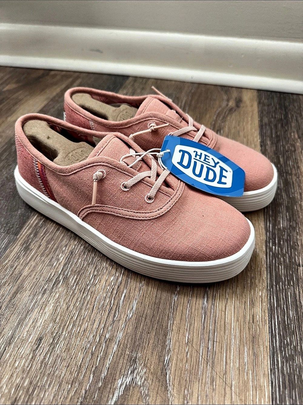 Hey Dude Wendy Stretch Canvas Pink Sneakers